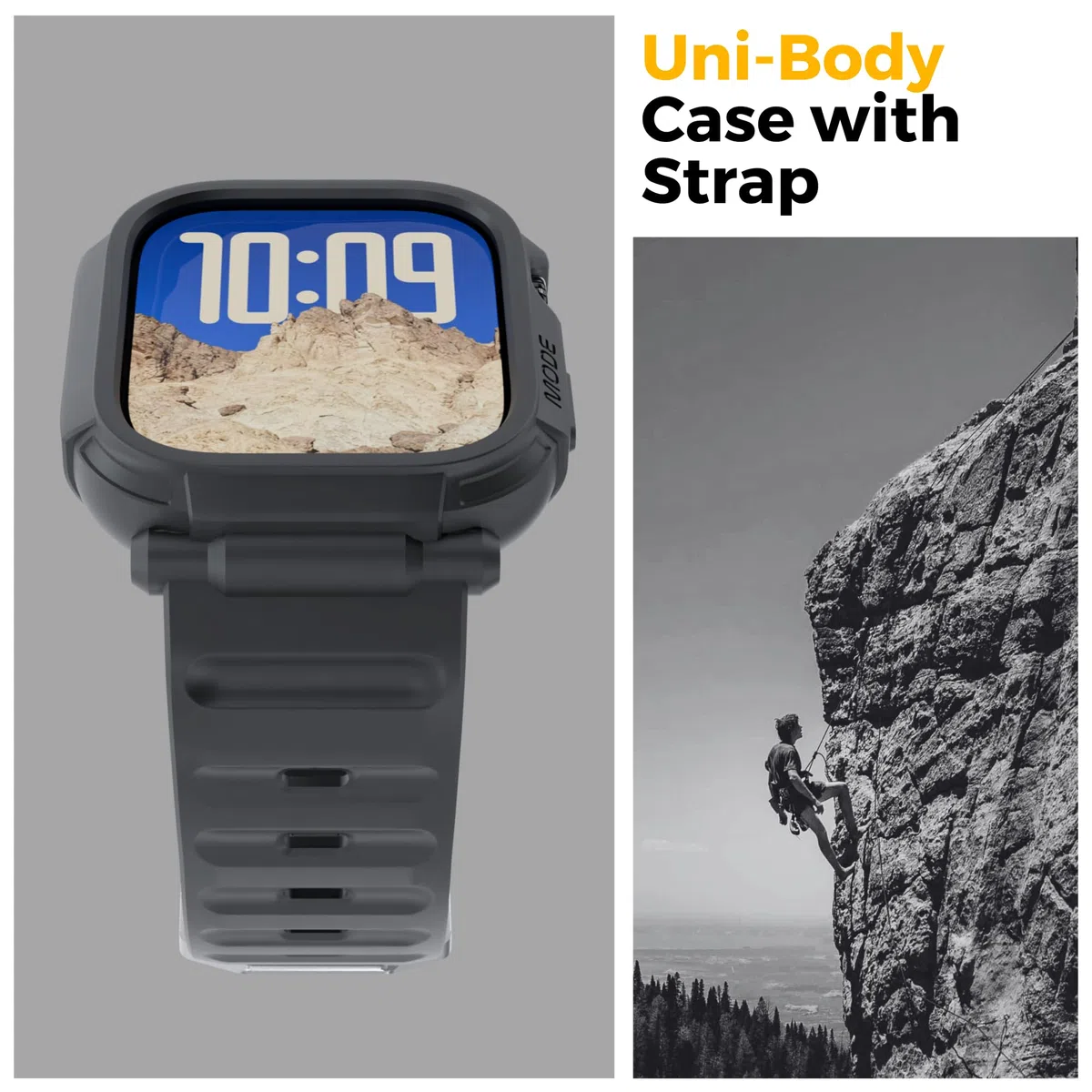 elkson Funda para Apple Watch Series 10 de 46 mm para hombre, resistente y resistente, correa táctica Quattro Pro 2.0 Series para iWatch, cubierta protectora duradera de grado militar, a prueba de
