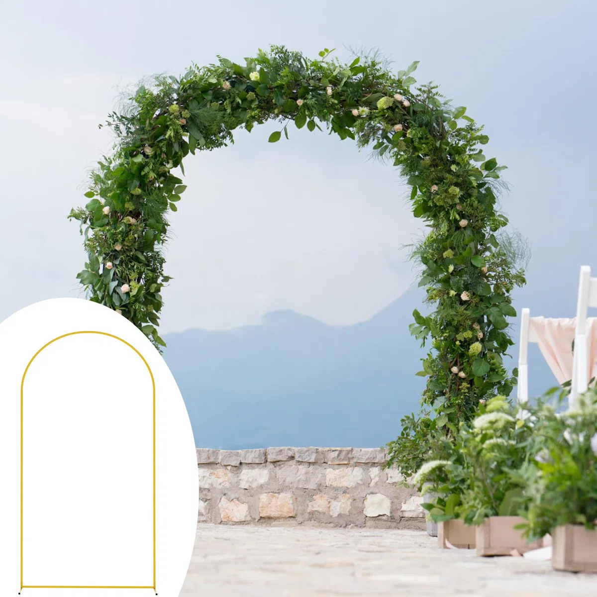 Soporte para Metálico Decorativo Estructura Resistente para Bodas Y Eventos con Base Estable Marco De Fondo Globos Flores Y Luces En Hierro Artístico Graduaciones Fiestas Infantiles