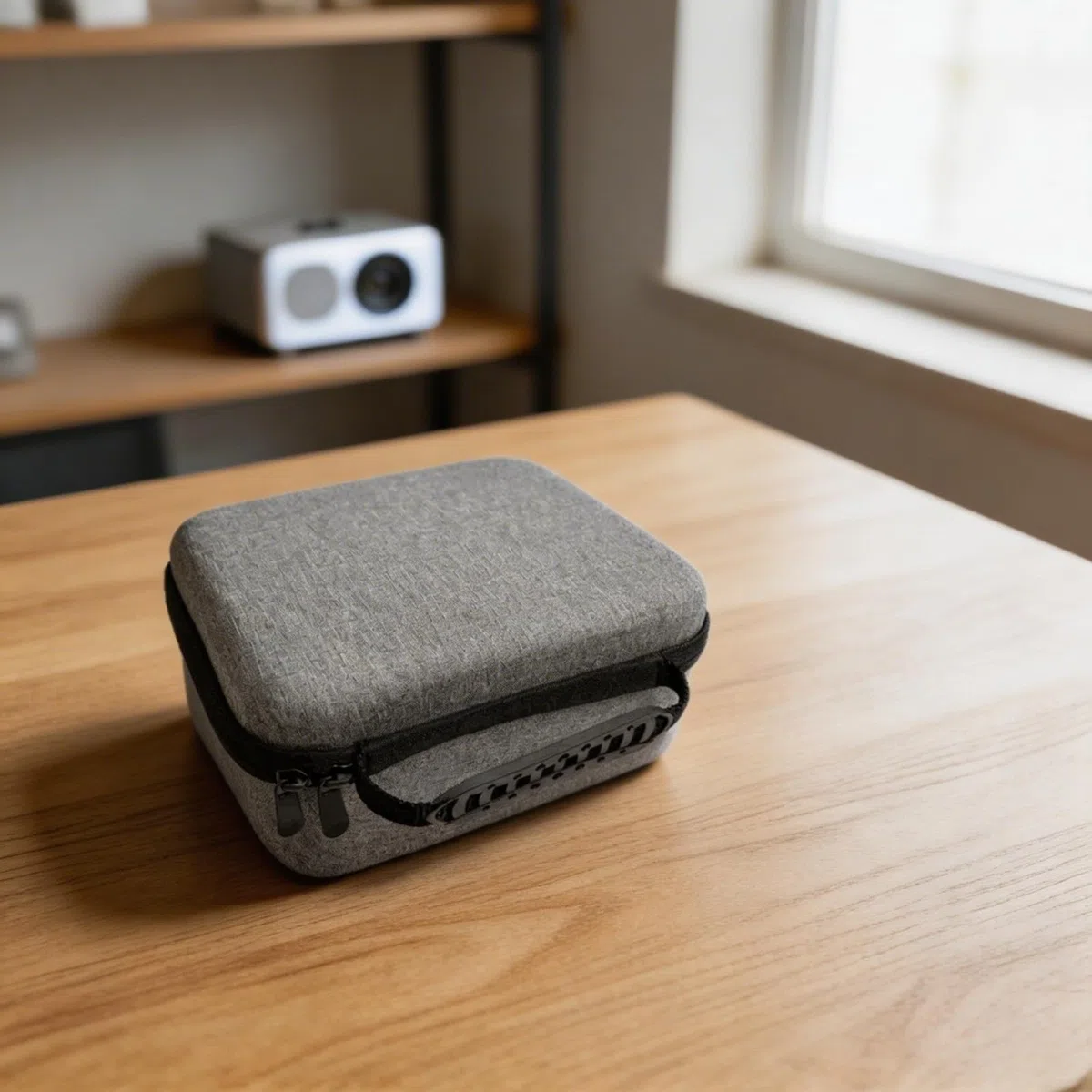 Estuche rígido de viaje para proyector XGIMI MOGO 4 Caja de almacenamiento EVA a prueba de golpes con diseño de bolsa de transporte portátil Organizador protector para accesorios y