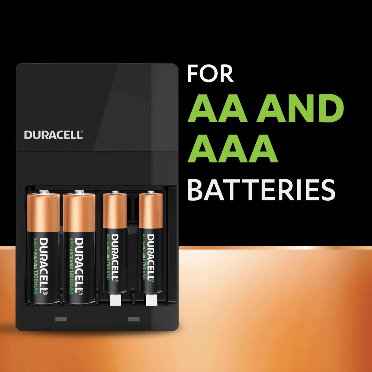 Duracell Cargador de batería de 4 horas con 2 AA y 2 AAA