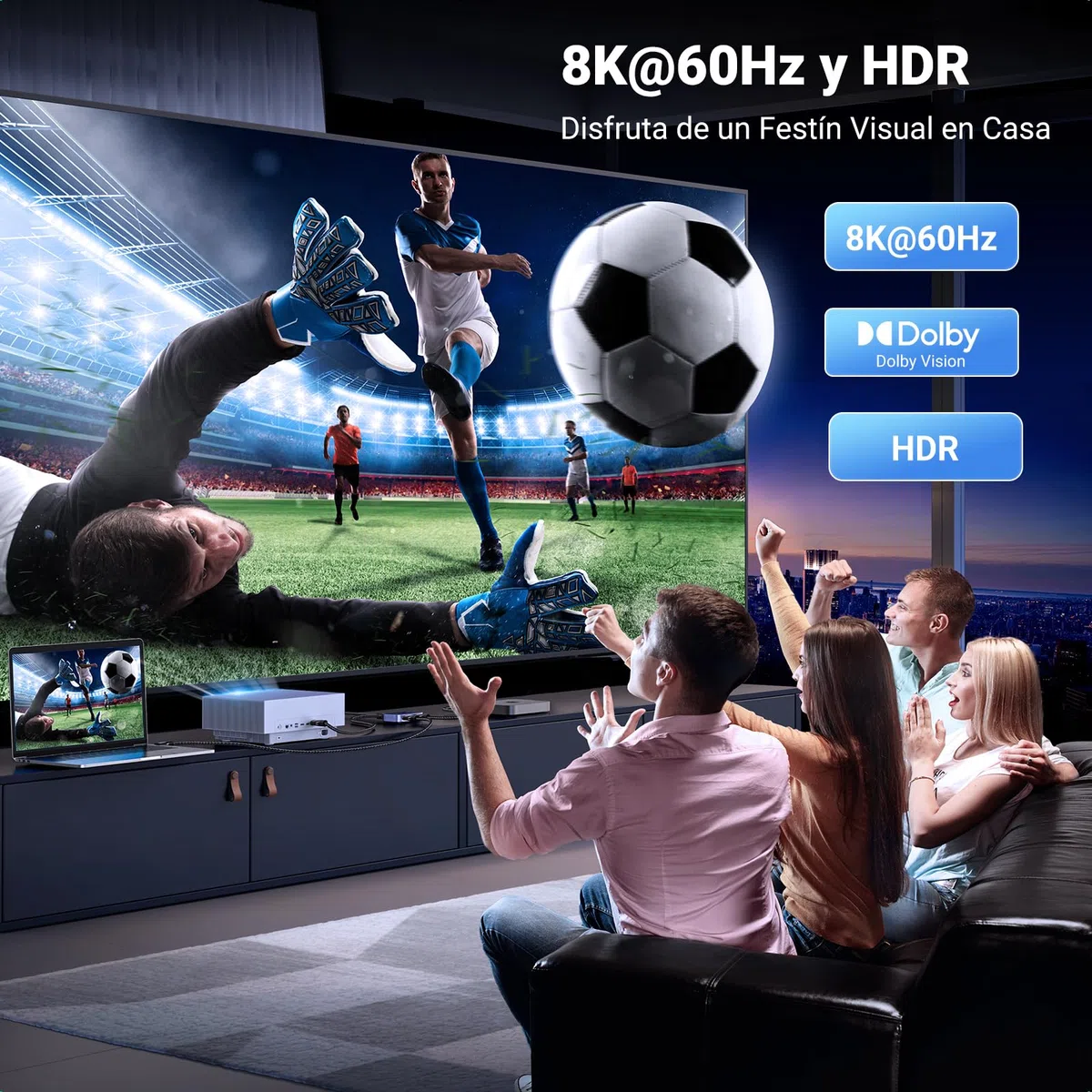 UGREEN Switch HDMI 2.1 8K@60Hz 2 Entradas a 1 Salida, Conmutador 4K@144Hz 2K@240Hz Compatible con Macbook Pro MacMini, BLU-Ray DVD, PS5 PS4, Xbox 360/One, Fire Stick, Chromecast, TV