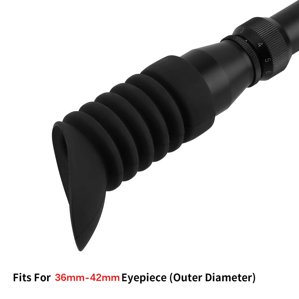 Cubierta de Goma para Ocular de 36 mm a 42 mm, Extensor de Lente Ocular, Distancia óptica, Cubierta Oblicua, Protector de Ojos, telescopio, Sombra de Ojos