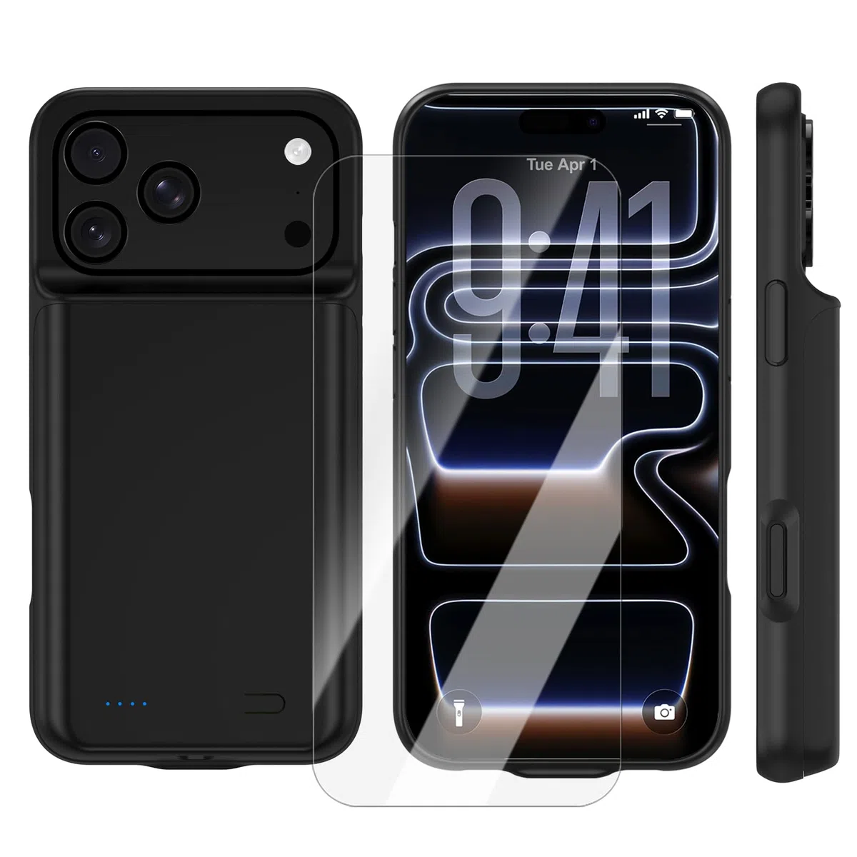 Funda de Batería para iPhone 17 Pro MAX (6.9 Pulgadas), Cargador Portátil de 8500 mAh, Funda Ultrafina con Batería Extendida, Cargador de Teléfono Y Funda Protectora con Función de Carga para