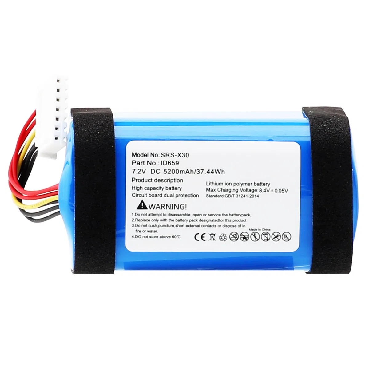Adecuado para Sony SRS-X30 Bluetooth Audio batería SRS-XB3 SRS-XB3 batería Pool (5200 mAh/38.48 Wh)
