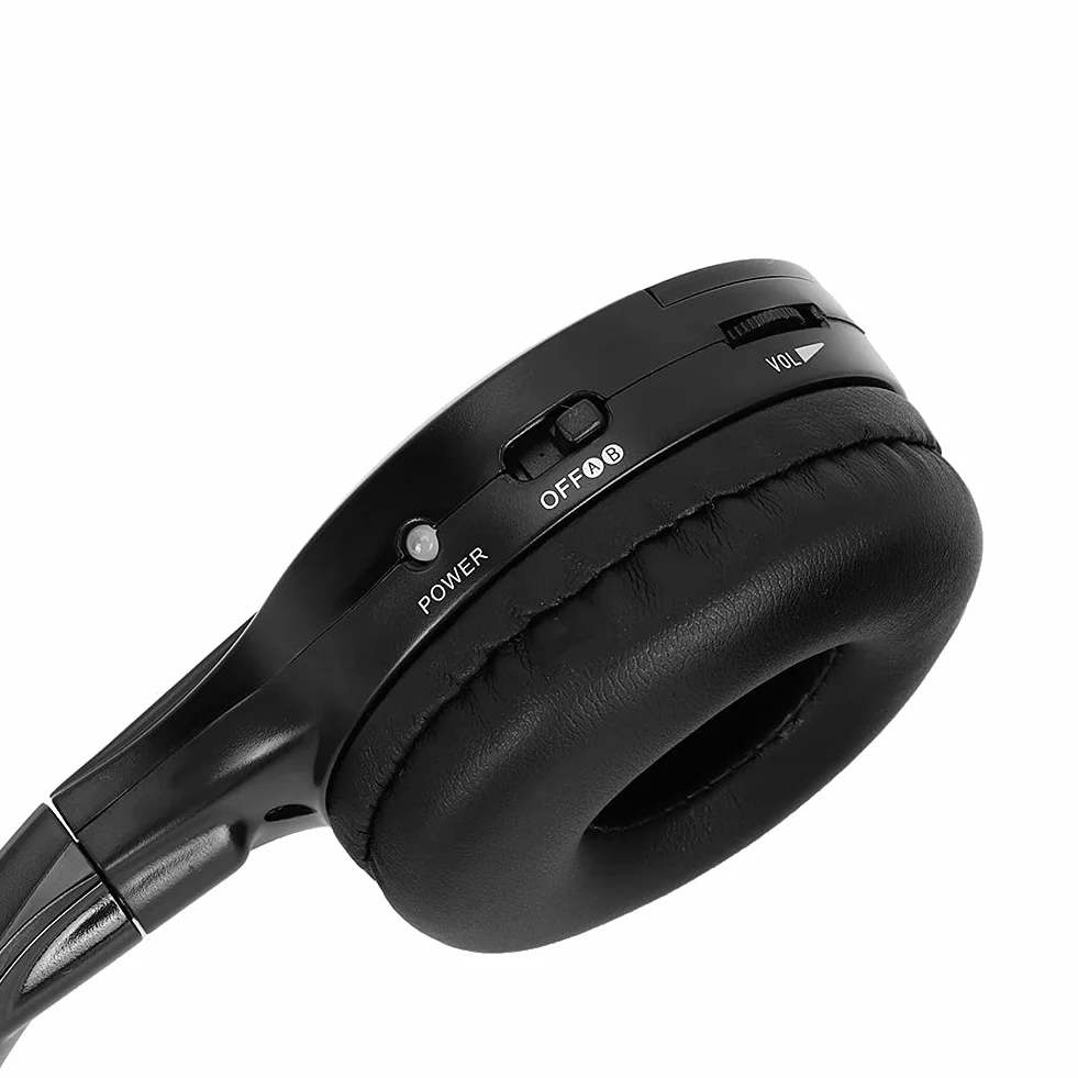 Auriculares para coche, Akozon Auriculares de audio estéreo infrarrojo infrarrojo inalámbrico de 2 canales para DVD para reposacabezas