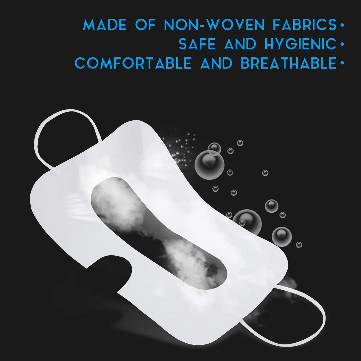 BBTO 150 Paquetes Cubiertas Desechables Paño Sanitario No Tejido Compatible con Headset Vive Virtual Reality Headset (Blanco)