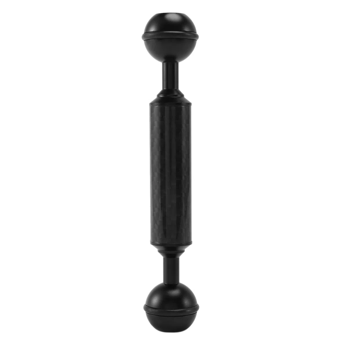 2 brazos de extensión flotantes de fibra de carbono de 1 pulgada para cámara de buceo de doble bola de fotografía D20 mm 5 pulgadas trípode de flotabilidad submarina
