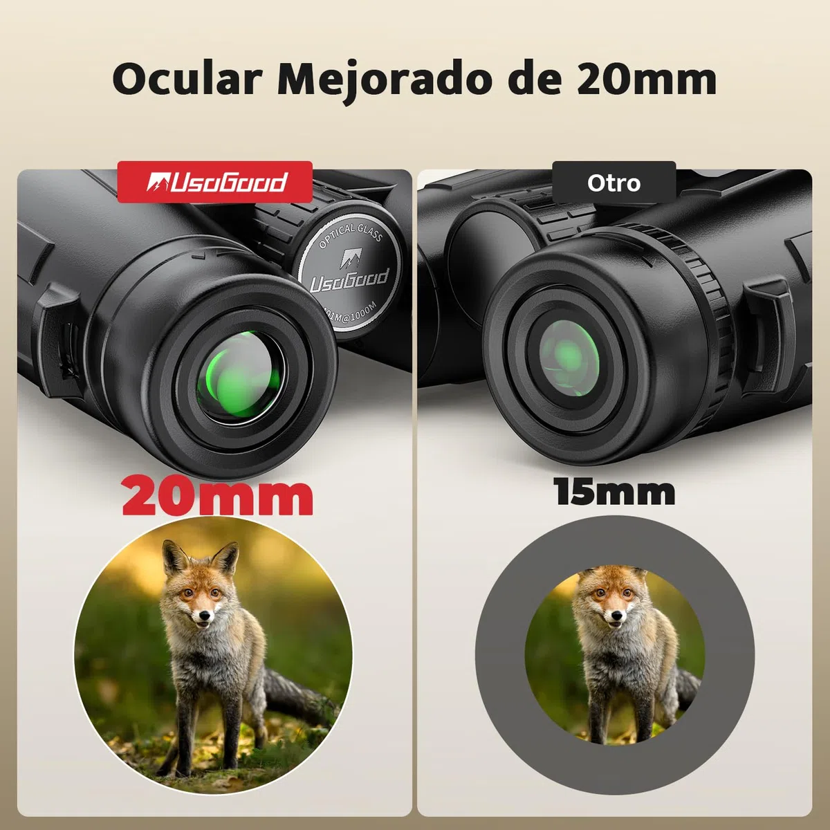 Usogood Professional 15x56 Prismáticos para Adultos, Prismas BaK4 y Lentes FMC, Binoculares de Largo Alcancede, Adecuados para la Observación de Aves, Hunting, Hiking