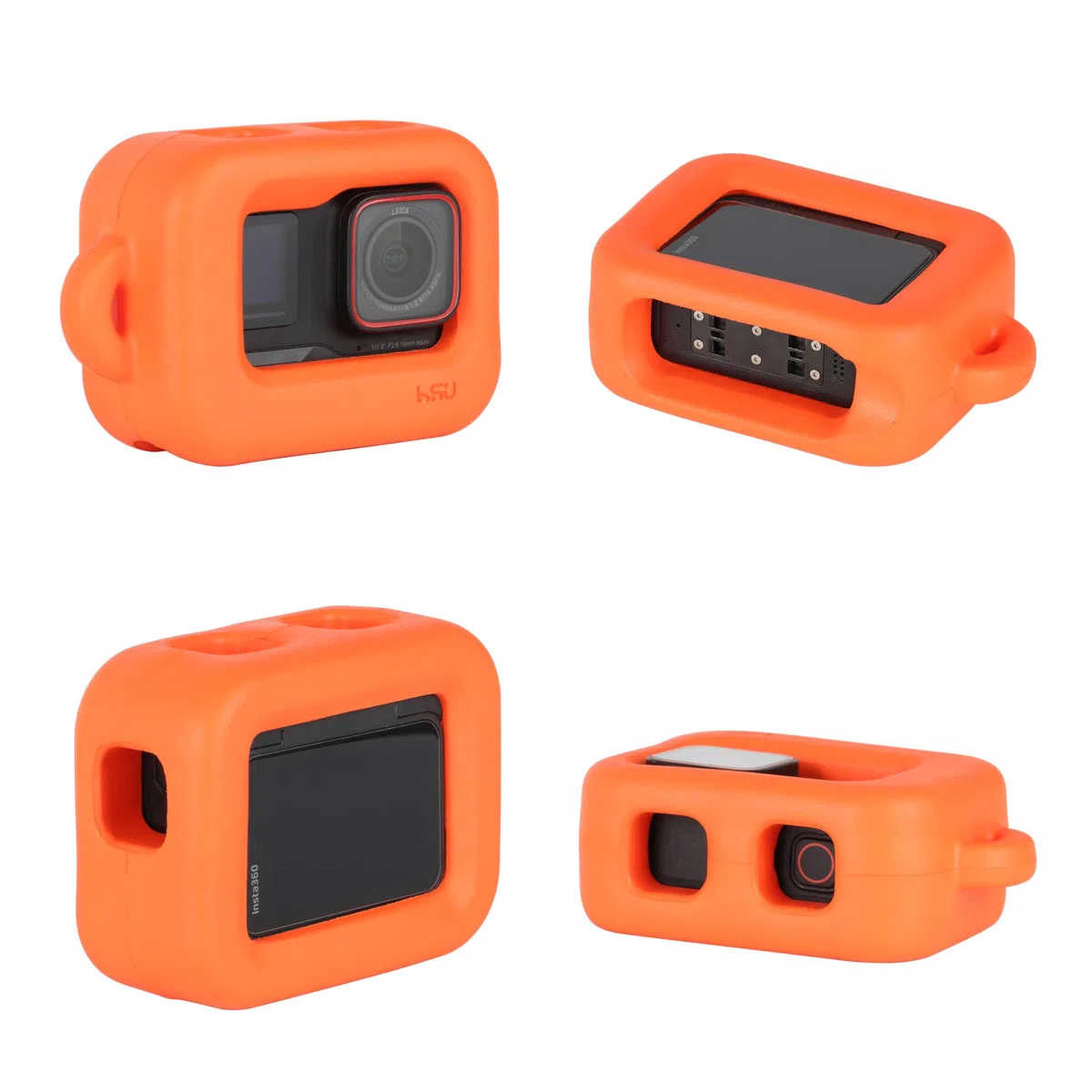 HSU Funda Flotante para Insta360 Ace, Accesorio Carcasa Flotante para Insta360 Ace Pro, para Deportes Acuáticos Surf Natación Buceo (Naranja)