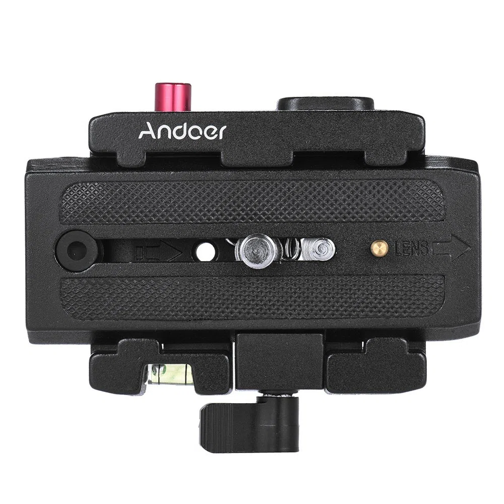 Andoer Placa de liberación rápida profesional para cámara de vídeo, trípode de liberación rápida, adaptador con placa de liberación rápida, compatible con Manfrotto 501 500 Ah 701HDV 503HDV Q5 cabeza
