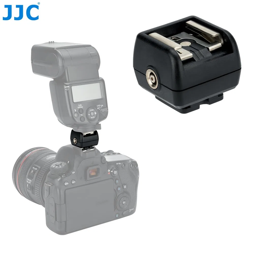 JJC Adaptador de zapata de flash con enchufe de sincronización para zapata estándar ISO y para Sony Multi Interface Shoe MIS Shoe Flash (paquete de 2), ‎JJC 2PC JSC-2