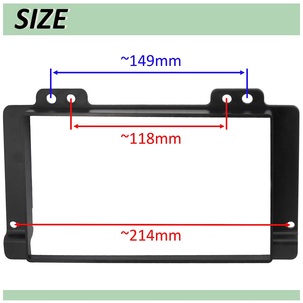 AERZETIX - C40941 - Marco Adaptador 2 DIN para Radio de Coche - en plástico - Compatible con Land Rover Freelander 2004-2007