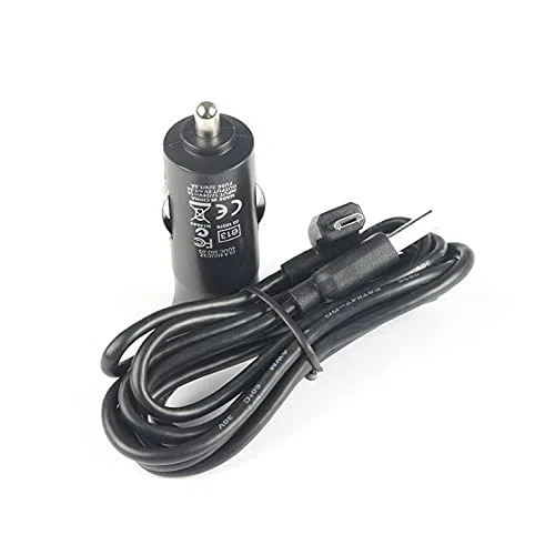 Baceyong - Cable cargador GPS Gar--min para Tomtom MICRO USB LED en el cargador de coche y cable de carga 1,8 m para GPS compatible con Gar--min Nuvi