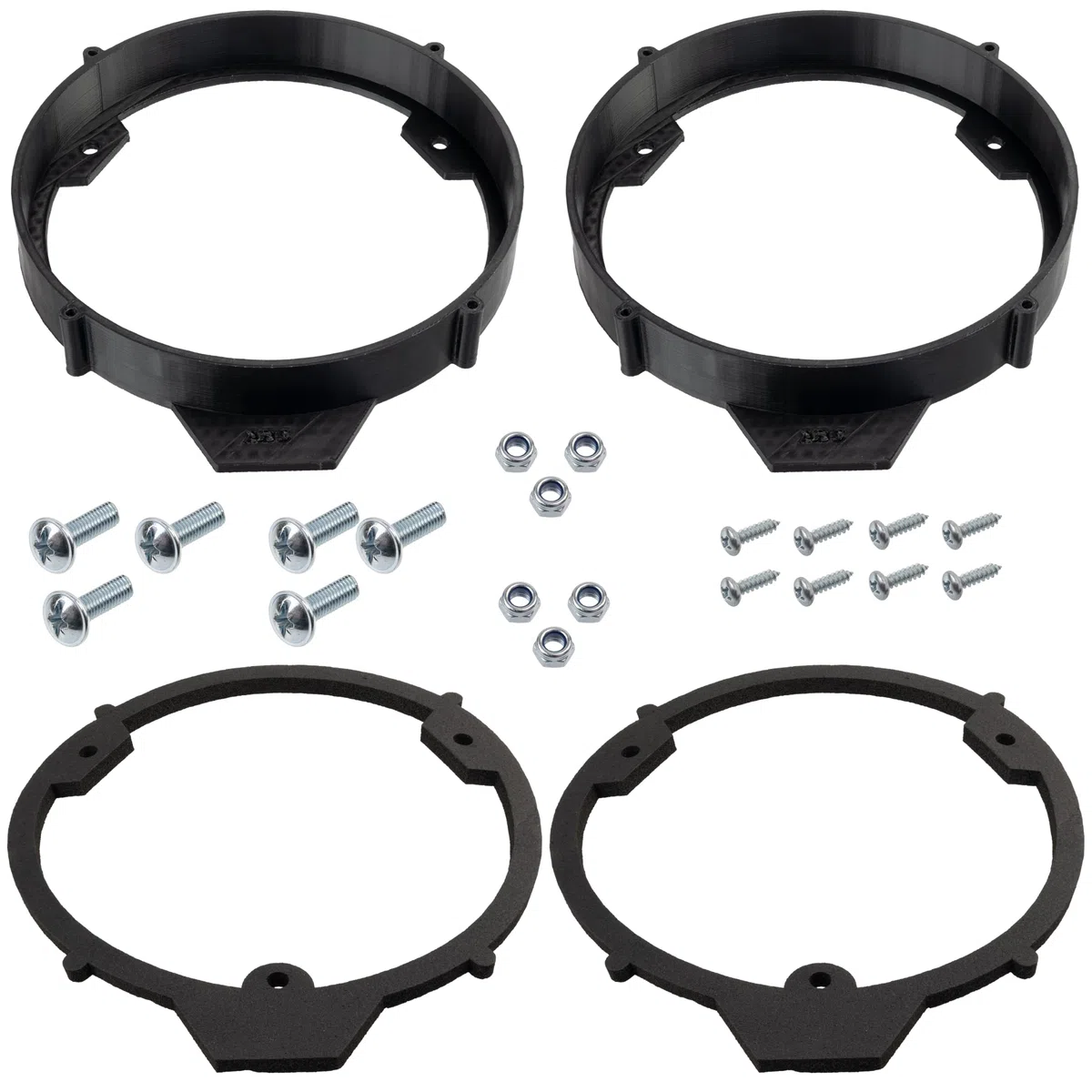 AERZETIX - Juego de 2 adaptadores/Soportes para Altavoces Ø165mm | Compatible con Mercedes A-Class W176, CLA W117 (Puertas Delanteras y traseras) y E-Class W212 (traseras)