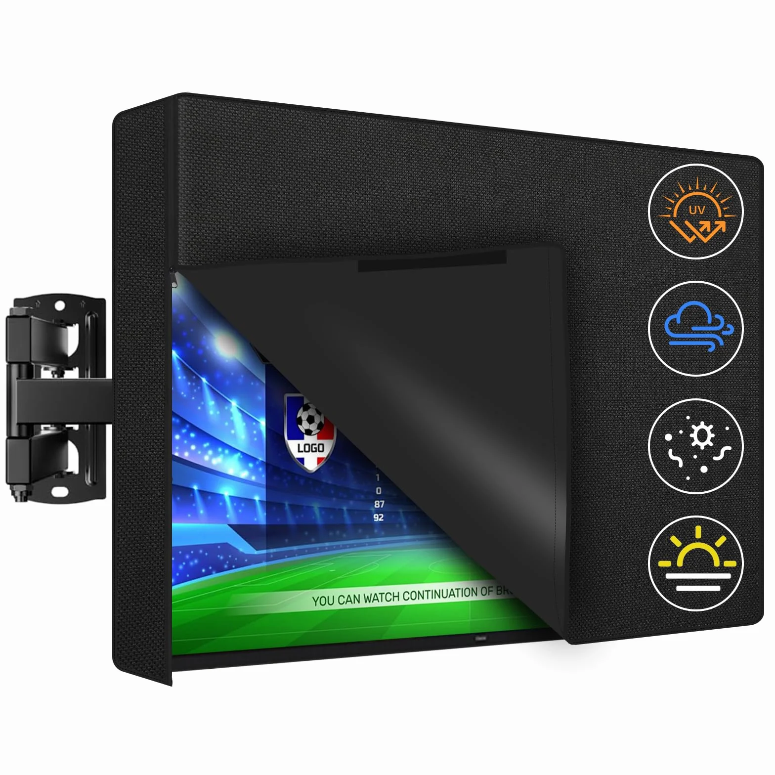 Housse de Protection pour TV d'Extérieur, Protections Écrans TV de 52 à 55 Pouces, en Tissu Oxford 600D, Étanche, Anti-Poussière, Résistante aux Intempéries, Compatible avec Supports Standards