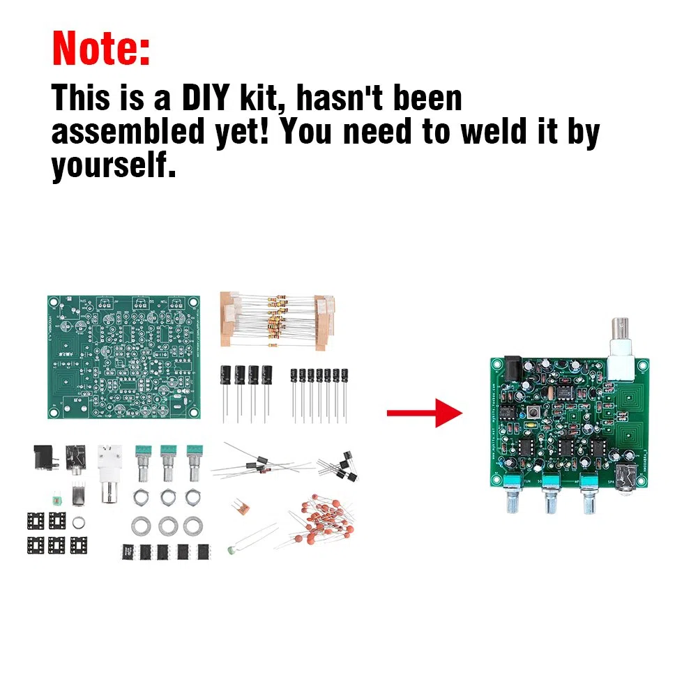 Socobeta Receptor de Radio DIY Aviation Kit de Receptor de Radio de Alta sensibilidad Fácil de Montar 118-136MHz Am