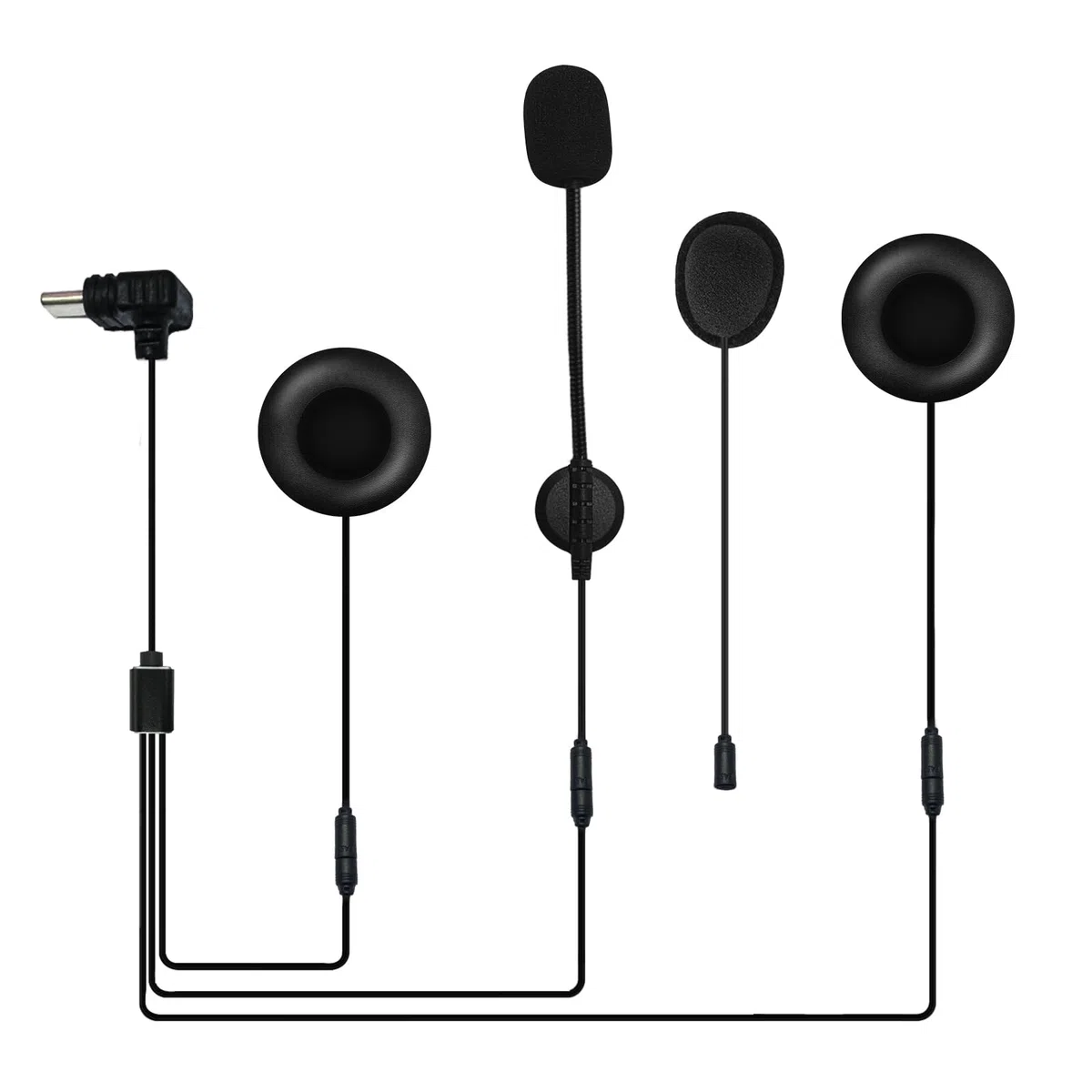 Auriculares Bluetooth Q8/Q7 para casco con auriculares cómodos y micrófono duro/suave (tipo C)