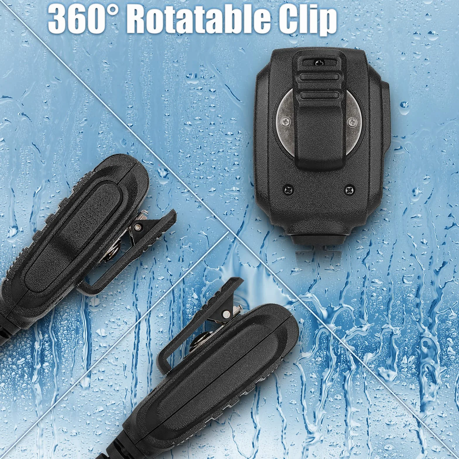 Retevis 2 Pines Micrófono Altavoz de Walkie Talkie IP54 Impermeable Compatible con Walkie Talkie RT24 RT22 RT27 RT5R Baofeng UV-5R BF-888S Proster T0036X2 TACKLIFE Kenwood (2 Pcs)
