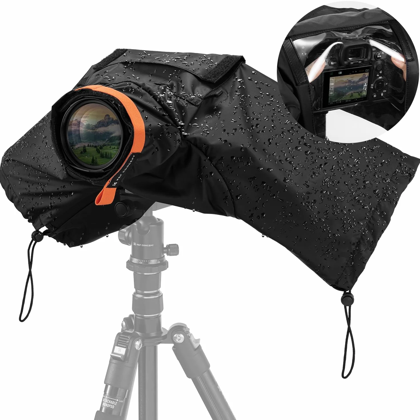 K&F CONCEPT Funda Impermeable para cámara Funda Impermeable para cámara Canon, Nikon, Sony y Otras cámaras Digitales DSLR, para fotografía al Aire Libre