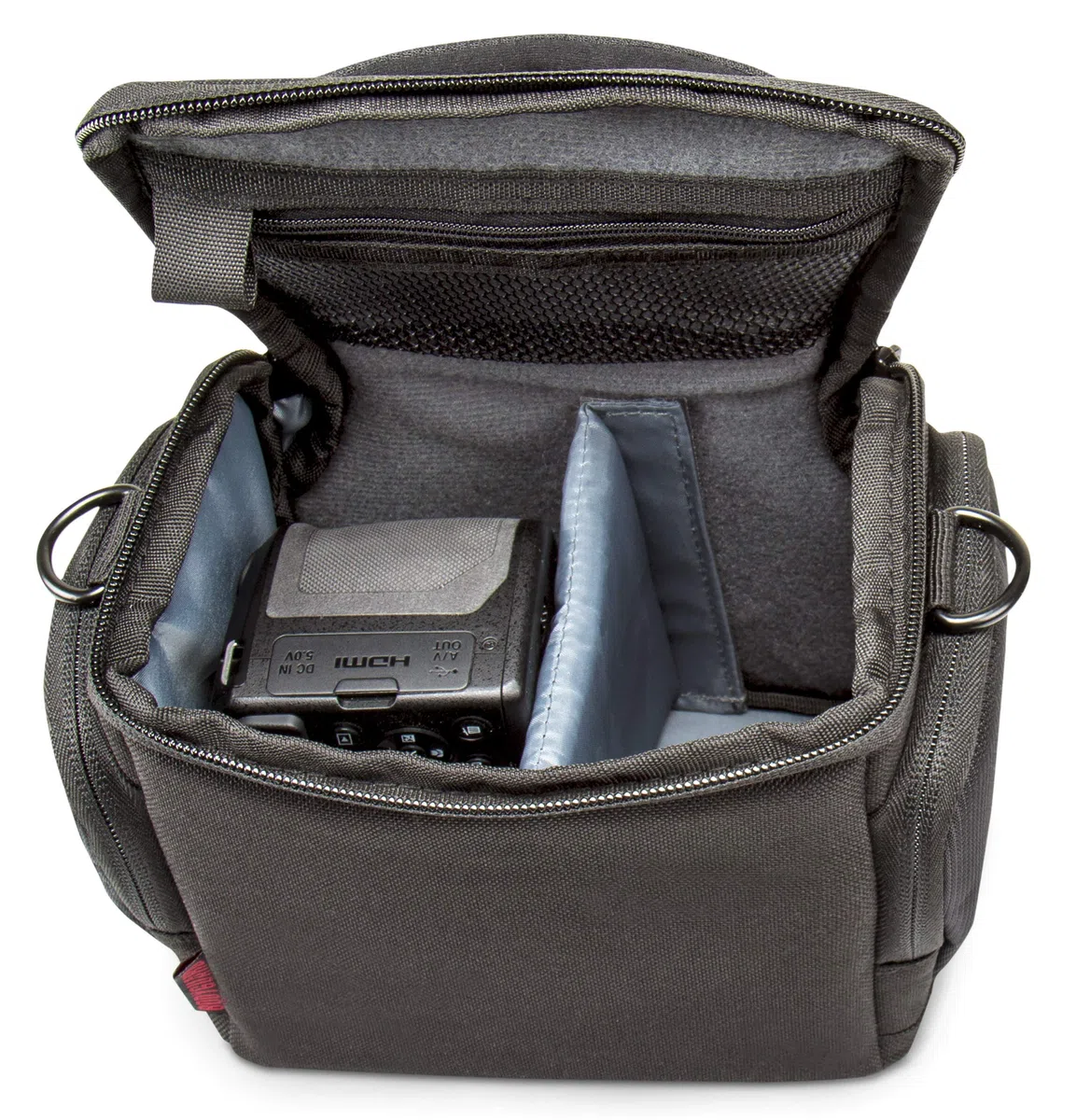 Bodyguard 5* Estuche para cámara Negro - Adecuado para Sony Alpha 6000 6300 6500 DSC-HX400V Canon M100 M10 M3 Nikon Coolpix B700 Panasonic Lumix DMC-FZ72