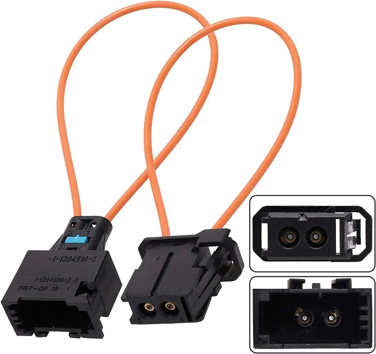 SecosAutoparts Un par de adaptadores de bucle de fibra óptica para Audi BMW