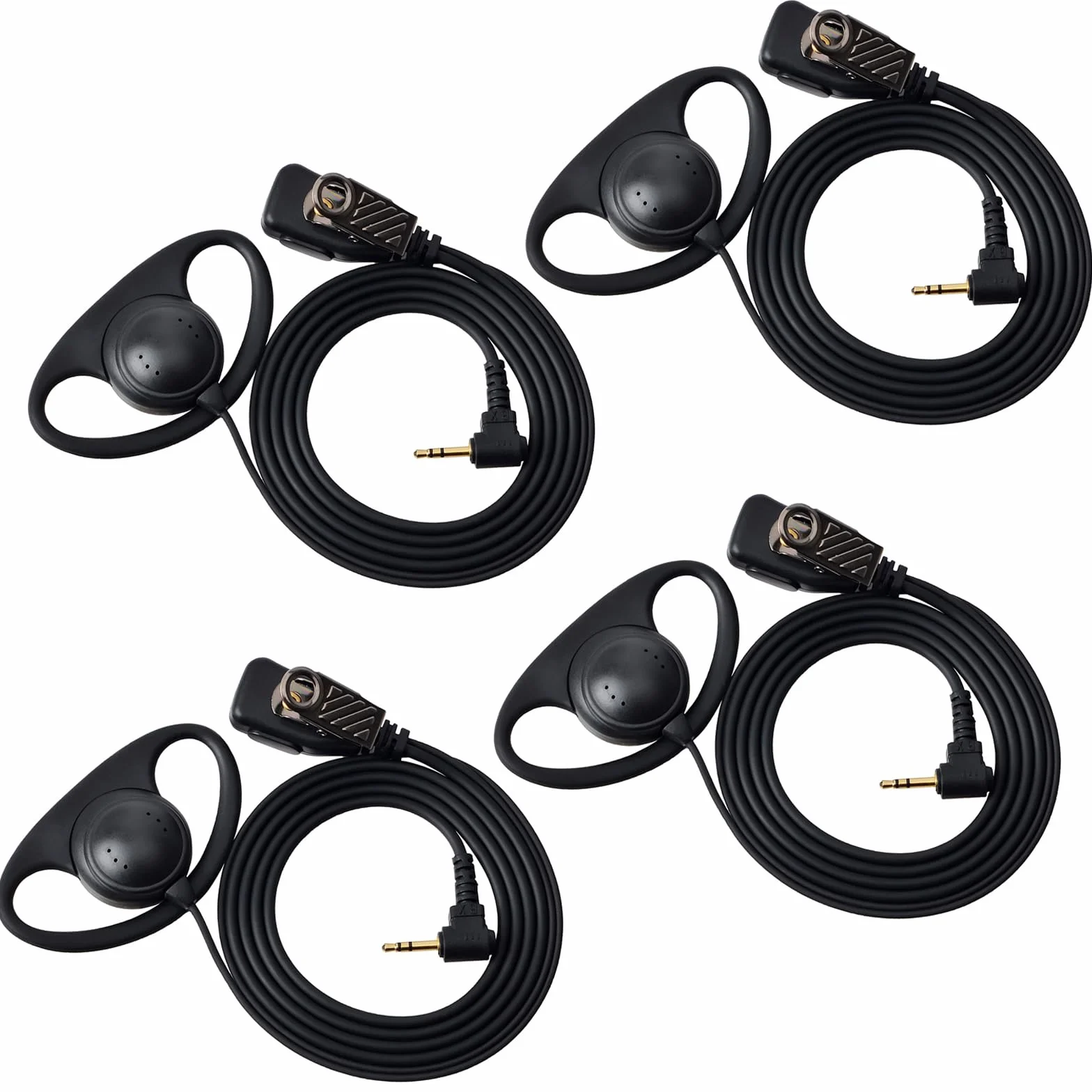 HYS Auriculares para Walkie Talkie 1 Pin con Micrófono PTT Auricular Compatible con Motorola TLKR Talkabout T62, T80, XT180, T82 Extreme 2 Way Radio (4 Pcs)
